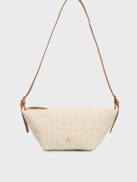 Пляжная сумка Tommy Hilfiger в полоску бежевая