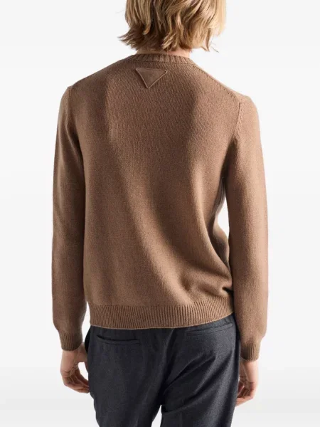 Cardigan Prada din cașmir maro