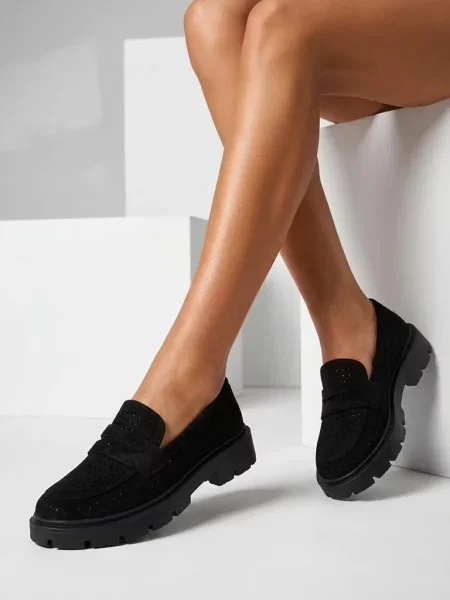 Mocasini Resti din piele negru