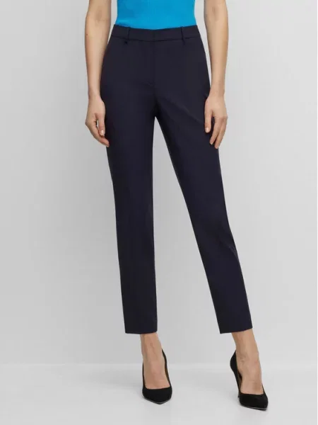 Hlače iz tkanine Boss modra