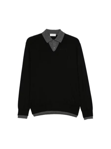 Sweter Paolo Pecora wełniany czarny