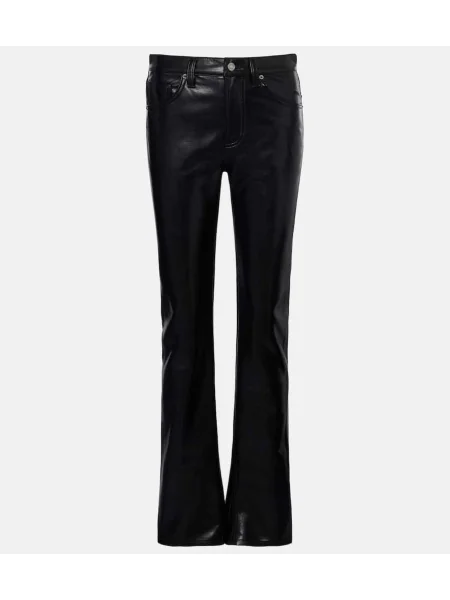 Spodnie Agolde skórzane czarne
