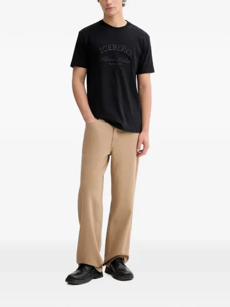 Tricou Iceberg cu broderie negru