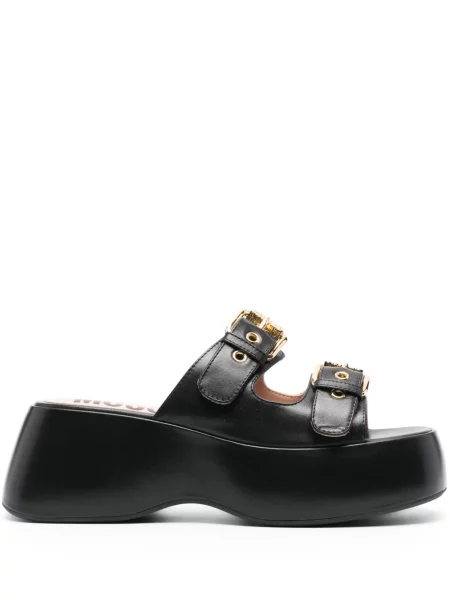 Sandale Moschino din piele negru
