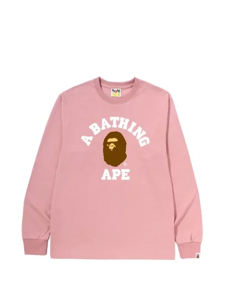 Lung tricou A Bathing Ape® cu imagine roz