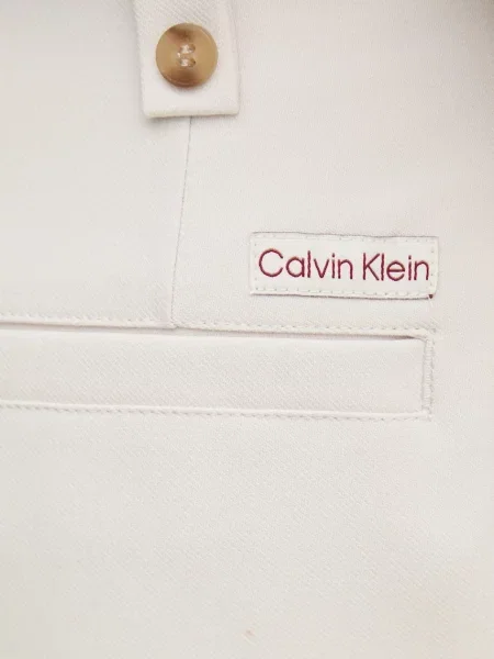 Kraťasy Calvin Klein Jeans hladké high waist béžová