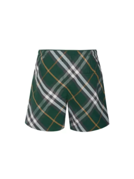Kąpielówki Burberry w kratę zielone