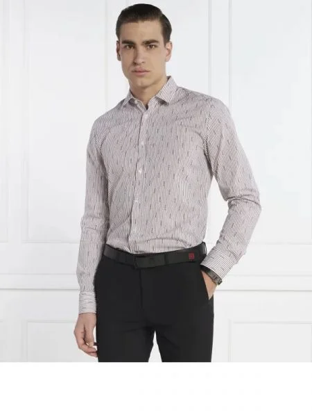 HUGO Cămașă | Extra slim fit roșu