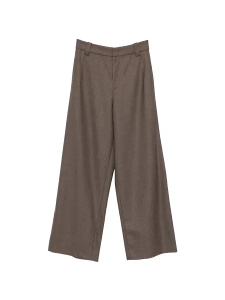 Pantaloni palazzo Ivory Paris cu picior lat maro