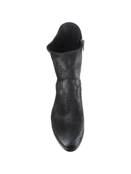 Cizme scurte Pantanetti din piele de căprioară negru