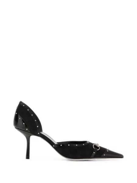 Pantofi cu toc Gucci cu tepi negru