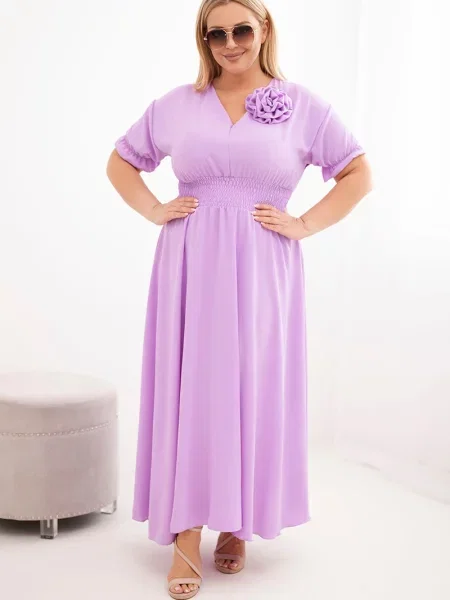 Rochie Kesi Włoski cu decolteu în V violet