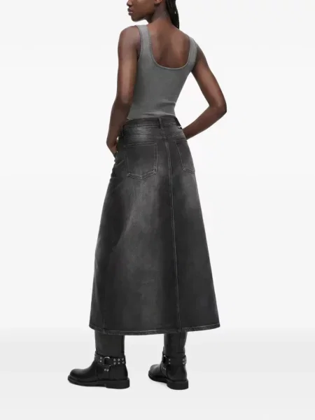 Fustă din denim Karl Lagerfeld Jeans negru