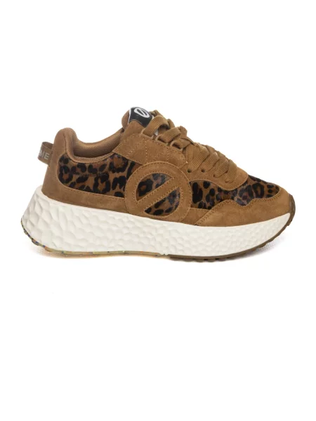Sneakersy No Name zamszowe brązowe