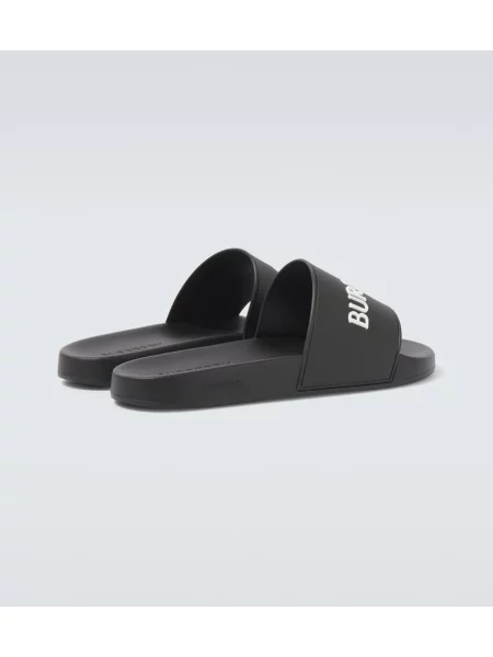 Șlapi Burberry cu autograf negru