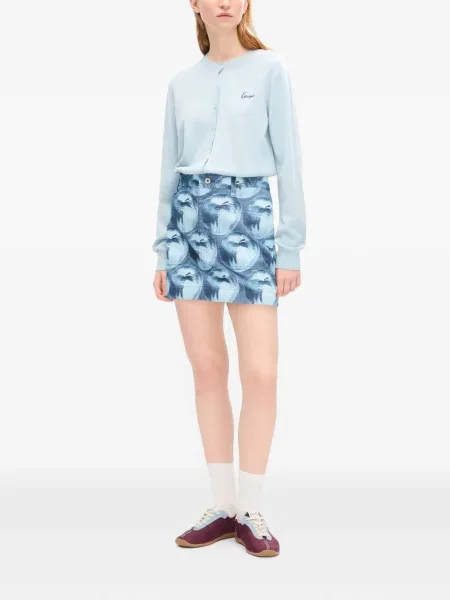 Fustă din denim Kenzo albastru