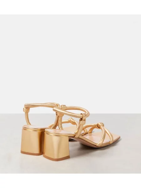 Sandale Gianvito Rossi din piele auriu
