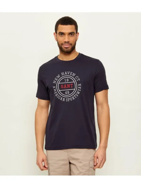 GANT Tricou bleumarin / roșu alb