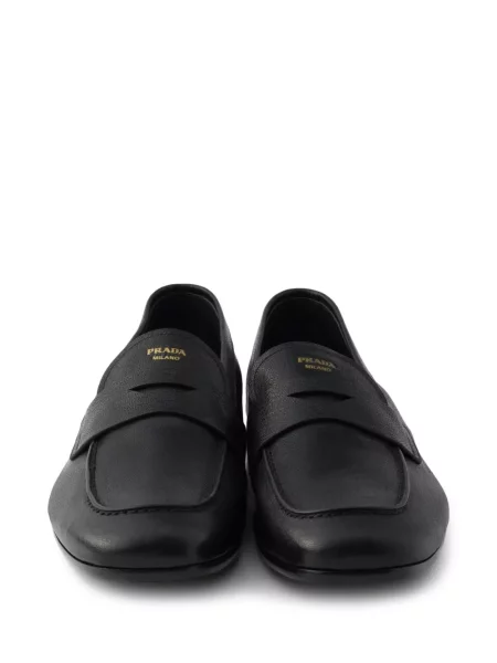 Кожени лоуфъри Prada черно