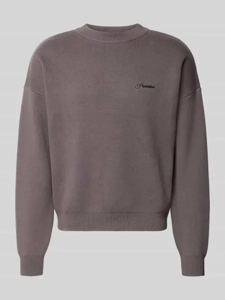 Sweter z dzianiny z wyhaftowanym logo model BACK IN THE DAYS' Prohibited