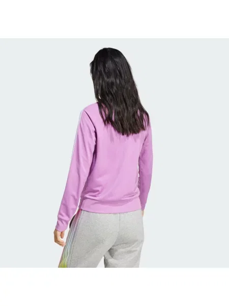 Kurtka Adidas w paski do biegania fioletowa