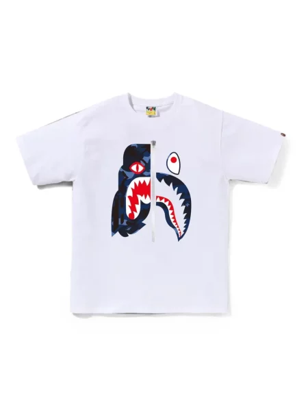 Tricou A Bathing Ape® cu dungi de tigru alb
