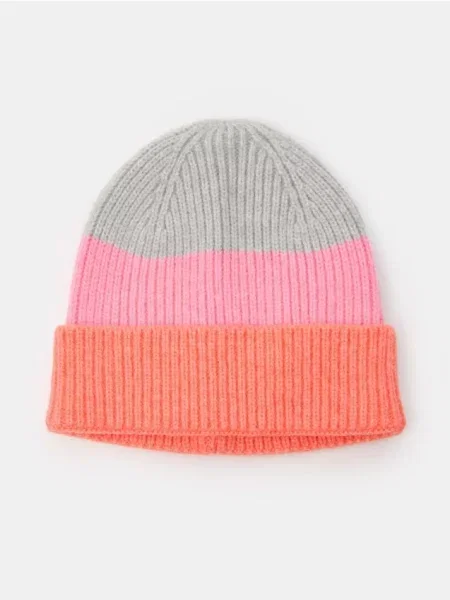 Sinsay Pruhovaná beanie čepice šedá