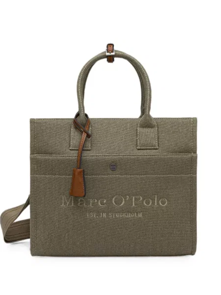 Geantă shopper Marc O'polo cu broderie verde
