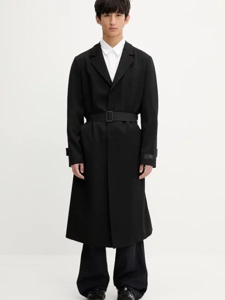 Maison Margiela palton de tranzitie negru