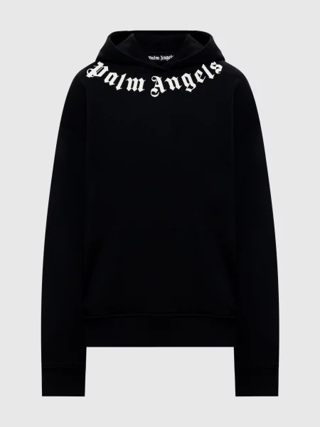 Худі з принтом напису Palm Angels чорне