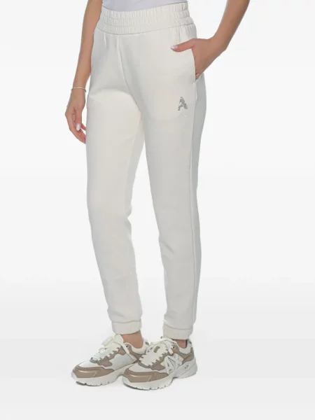 Pantaloni Armani Exchange alergare cu autograf alb