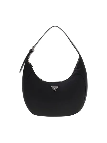 Torba na ramię z detal z logo model Gemma' Guess czarna