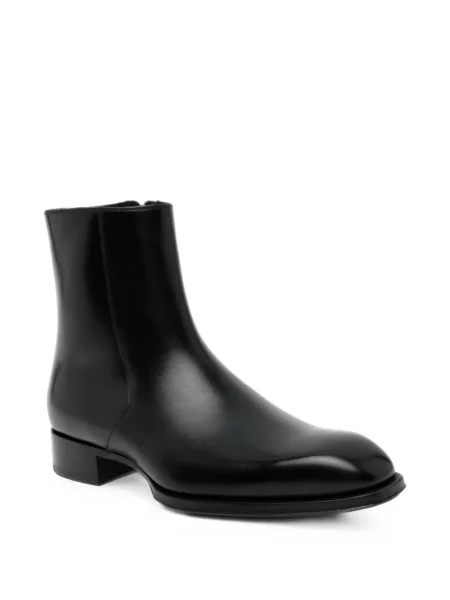 Cizme scurte Tom Ford din piele negru