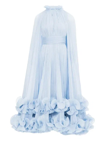 Rochie Ana Radu plisată de costum albastru