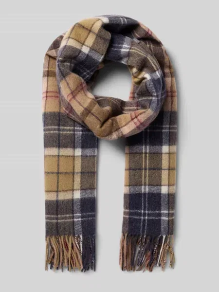 Barbour szalik wełniany granatowa