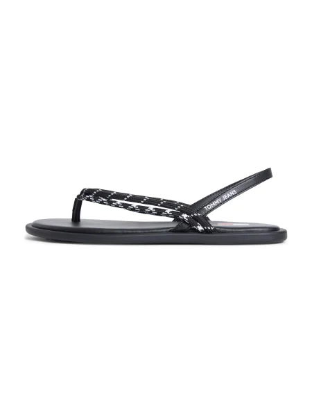 Tommy Jeans Flip-flops / alb negru