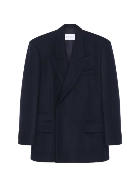 Geacă Givenchy de lână cu rever albastru