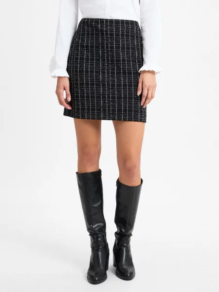 Comma spódnica mini Kobiety w kratkę 38 czarny