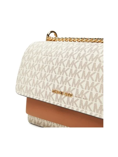 MICHAEL Michael Kors Geantă de umăr maro coniac / grej / alb murdar bej