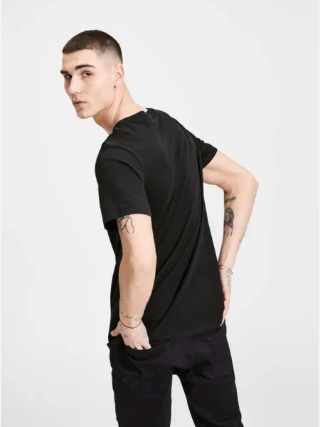 JACK & JONES Póló piros / fekete fehér