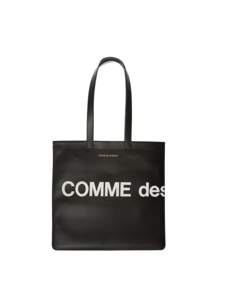 Shopperka Comme Des Garcons Wallets skórzana czarna