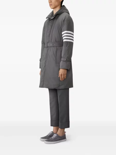 Geacă cu puf Thom Browne cu glugă gri