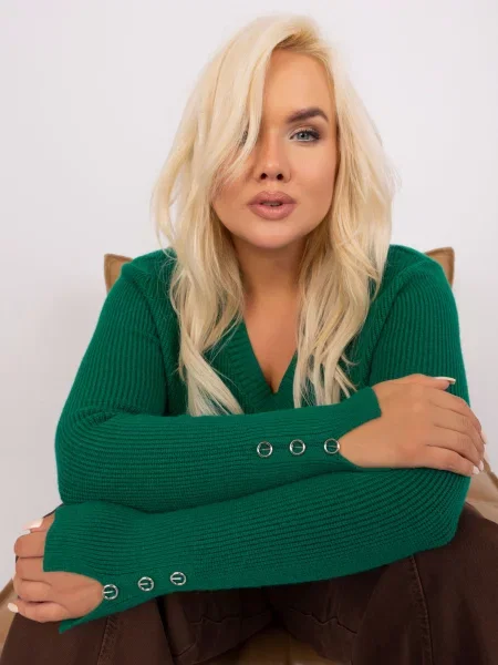 Pulover Fashionhunters verde