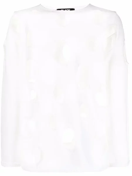 Pulover Black Comme Des Garçons alb