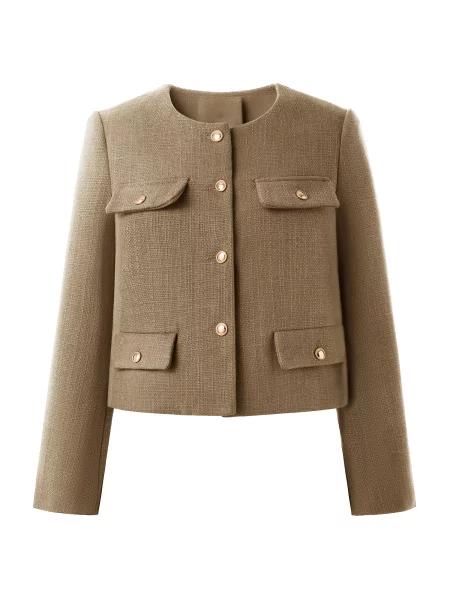 Imily Bela Geacă de primăvară-toamnă maro