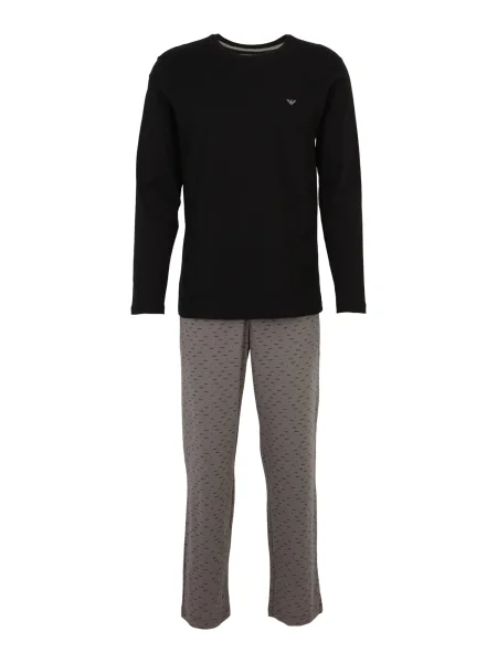 Emporio Armani Dolga pižama blata črna