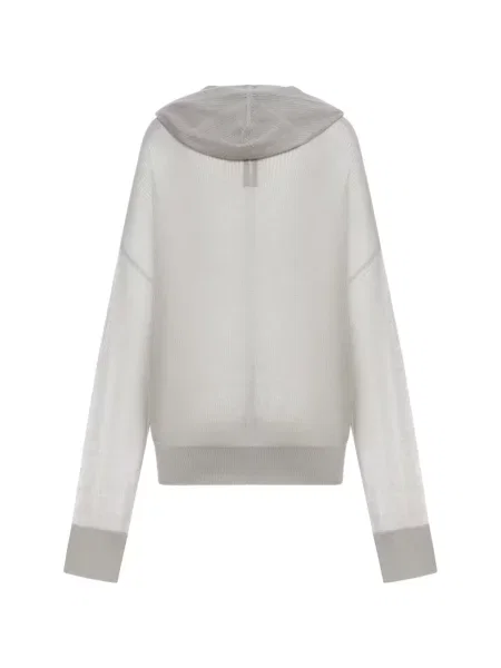 Pulover Rick Owens cu glugă gri