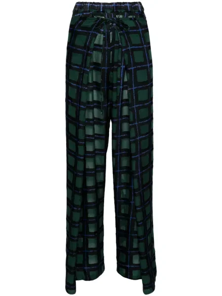 Pantaloni Henrik Vibskov în carouri negru