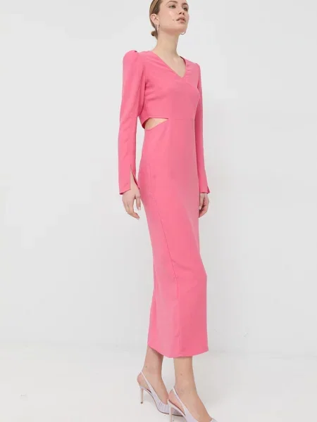 Сукня Notes du Nord maxi пряма рожевий