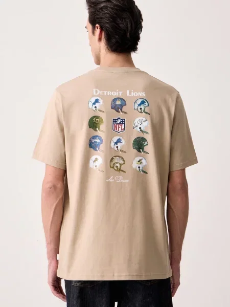 Les Deux T-shirt x Detroit Lions beżowa